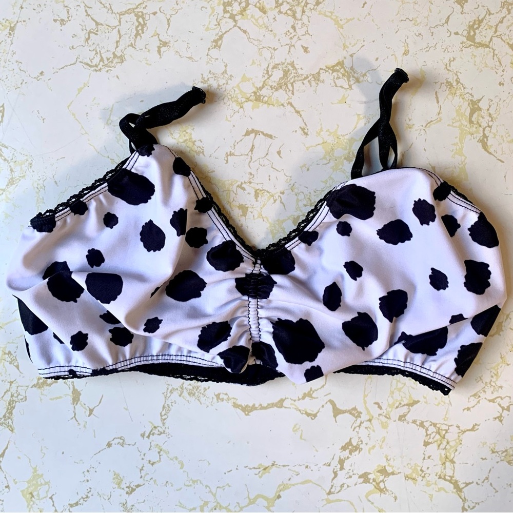👉RAD Cowprint Bralette Pole Dance Fitness